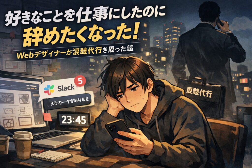 好きなことを仕事にしたのに辞めたくなった!Webデザイナーが退職代行を使った話