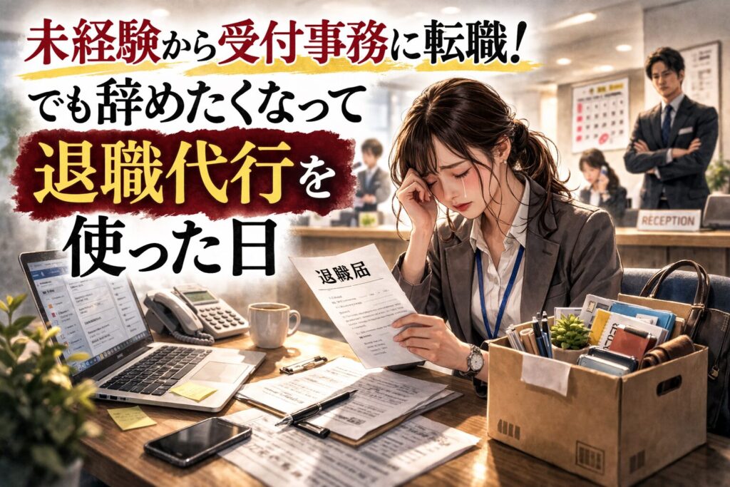 未経験から受付事務に転職!でも辞めたくなって退職代行を使った日