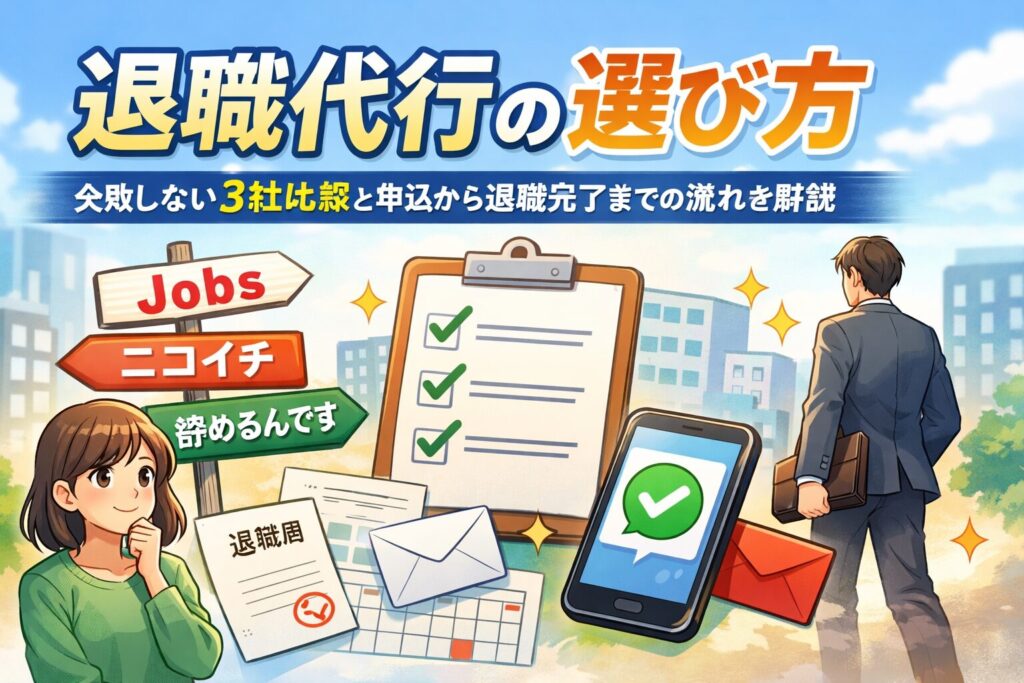 退職代行の選び方|失敗しない3社比較と申込から退職完了までの流れを解説