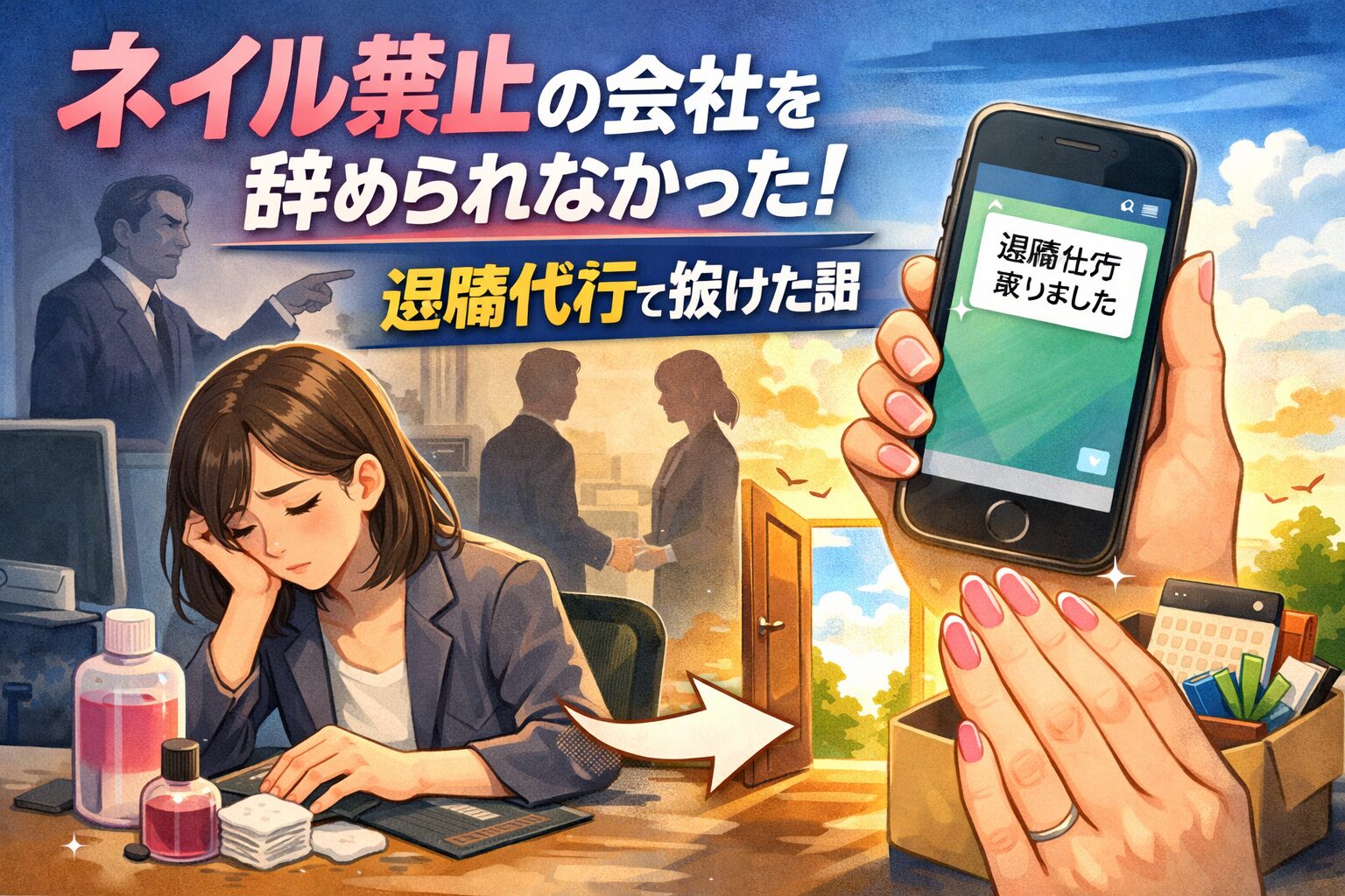 ネイル禁止の会社を辞められなかった！退職代行で抜けた話