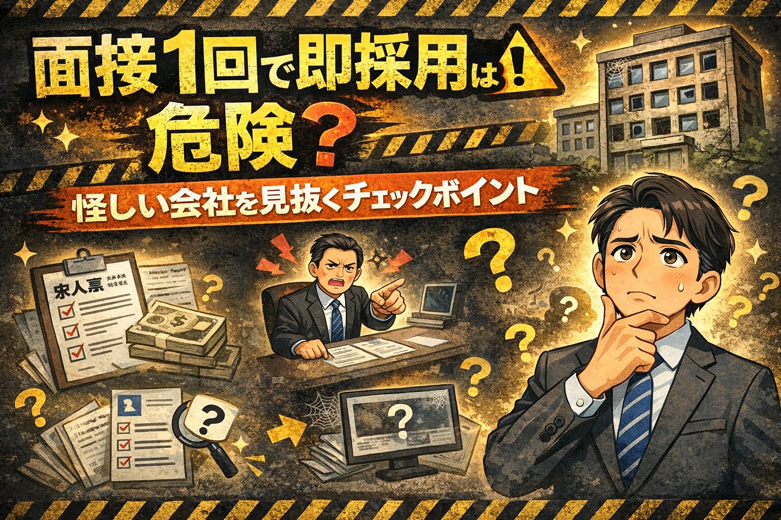 面接1回で即採用は危険？怪しい会社を見抜くチェックポイント