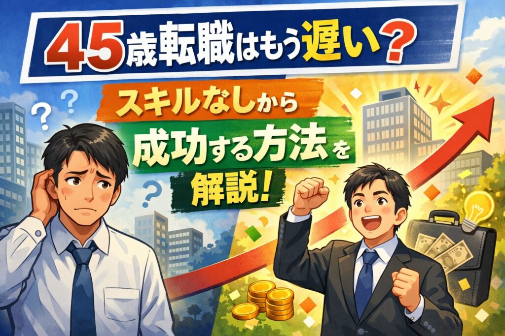 45歳転職はもう遅い？スキルなしから成功する方法を解説