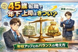 45歳転職で年下上司はきつい?年収アップとのバランスの考え方