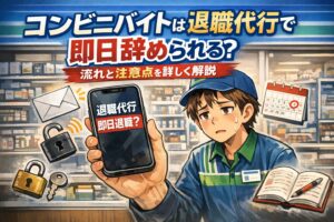 コンビニバイトは退職代行で即日辞められる？流れと注意点を詳しく解説