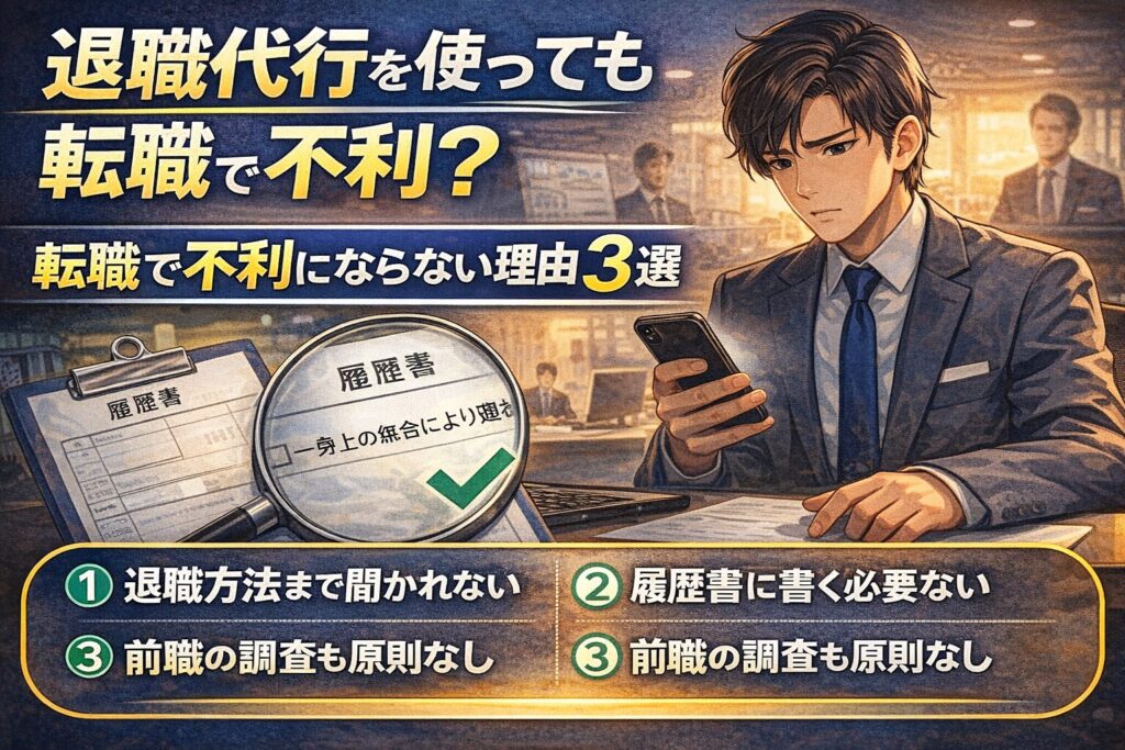 退職代行を使っても転職で不利にならない理由3選