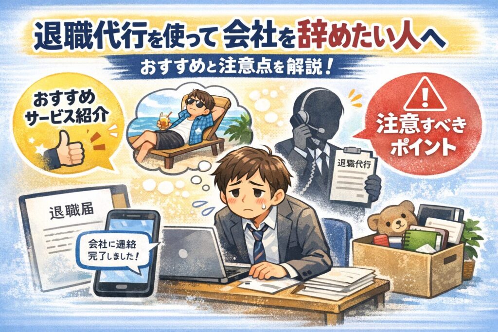 退職代行を使って会社を辞めたい人へ|