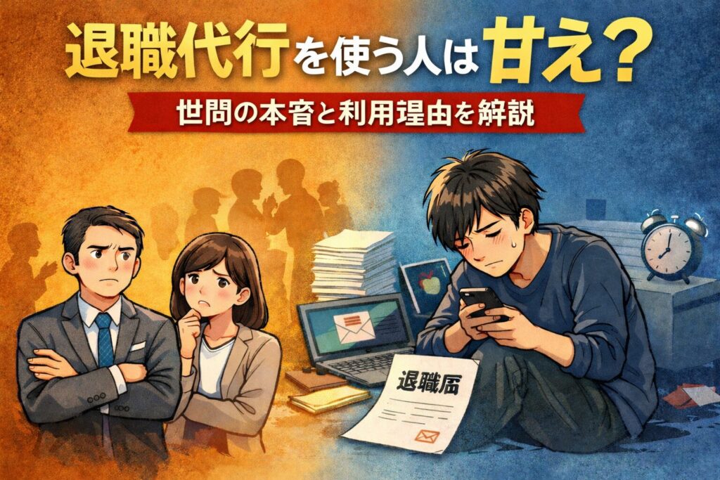 退職代行を使う人は甘え？世間の本音と利用理由を解説