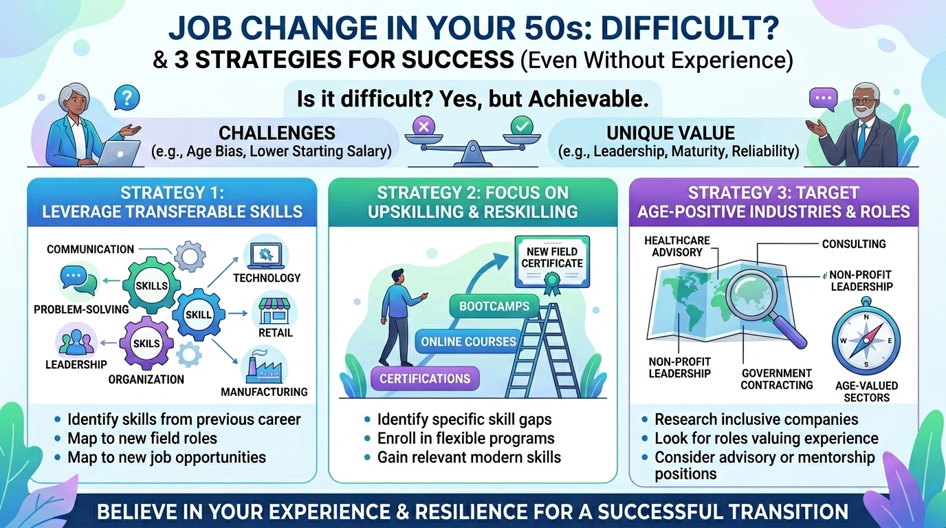 50代転職は本当に厳しい？未経験でも成功する3つの戦略