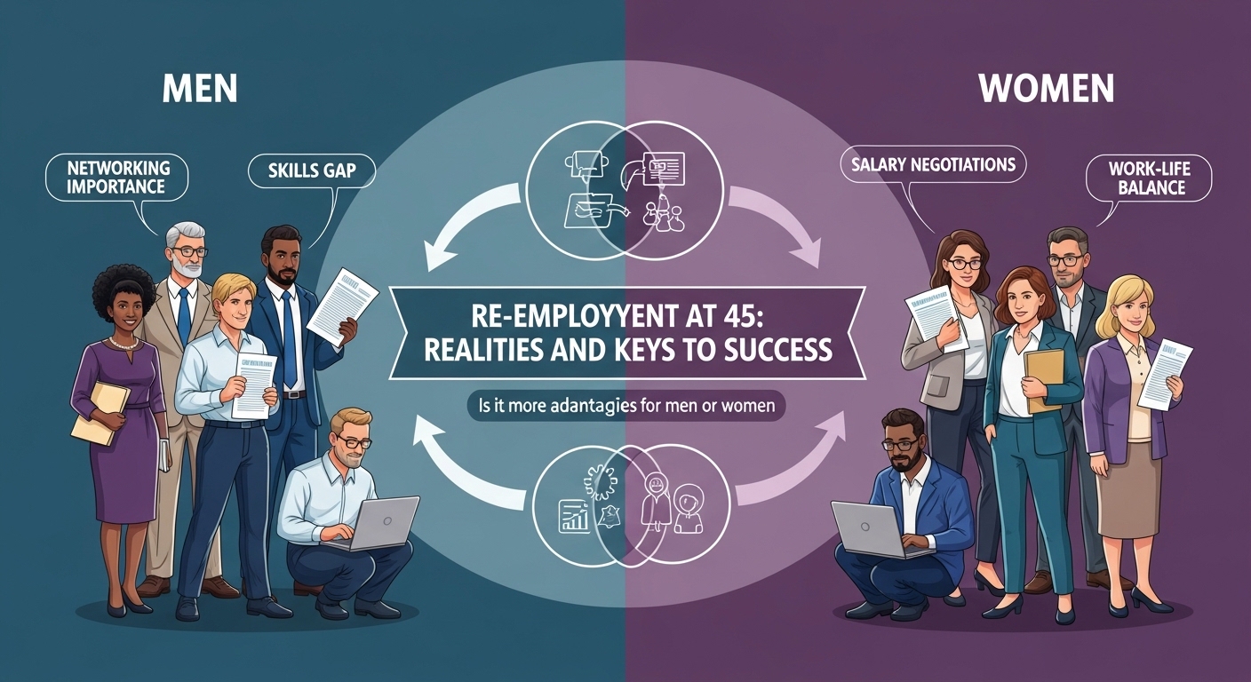 45歳の転職は男女どちらが有利？再就職の現実と成功のポイントを解説