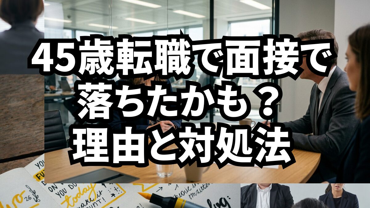 45歳転職で面接で落ちたかも？理由と対処法